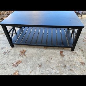 Black wood coffee table